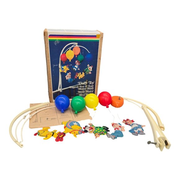 Dolly Toy Raggedy Ann & Andy Musical Mobile No. 613 Bobbs-Merrill 1980 Nursery - Picture 10 of 16